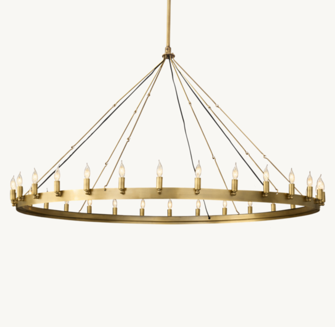Camino Vintage Candelabra Round Chandelier 63\"
