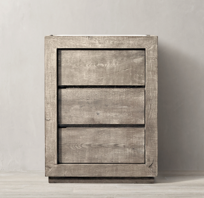 Reclaimed Oak Powder Vanity Base