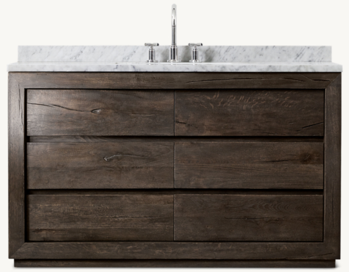 Reclaimed Oak Single Extra-Wide Vanity