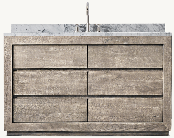 Reclaimed Oak Single Extra-Wide Vanity
