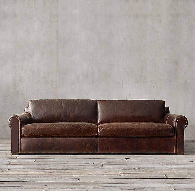 Lancaster Leather Sofa, Restoration Hardware Leather Sofa Quality