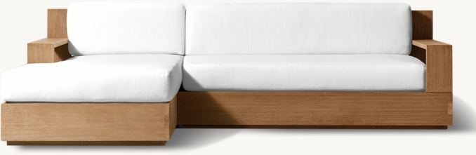 Front view of Marbella Teak Customizable Sectional 