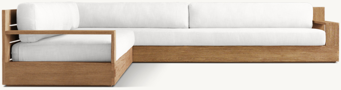 Marbella Teak Left-Arm L-Sectional