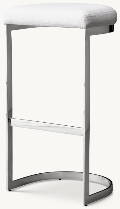 1960s Rome Fabric Backless Bar & Counter Stool