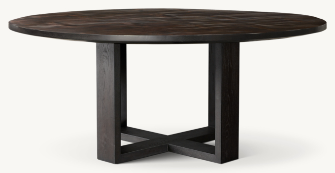 Wyeth Split Bamboo Cross-Base Round Dining Table