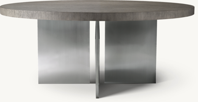 Front view of Channel Round Dining Table 