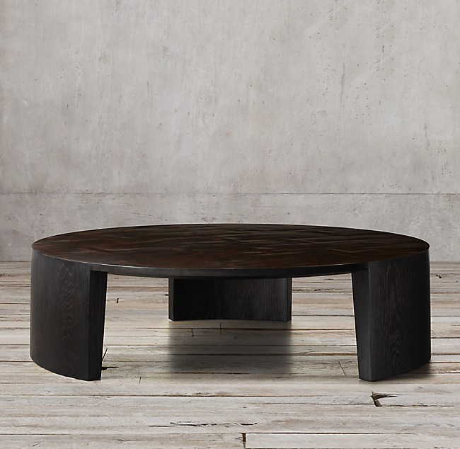 Wyeth Split Bamboo Round Coffee Table, Round Bamboo Coffee Table