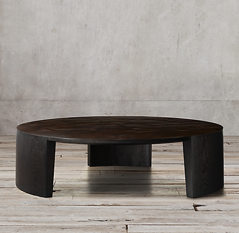 Round Coffee Tables Rh, 48 Round Coffee Table Wood
