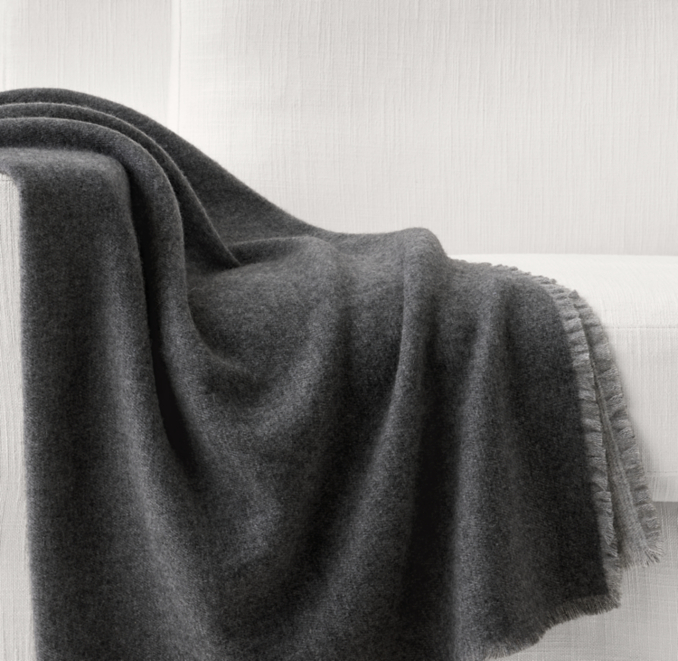 Cashmere TwoTone Bed Throw