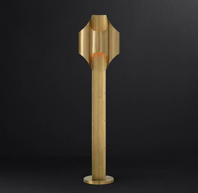 Cathedral Brass Floor Lamp