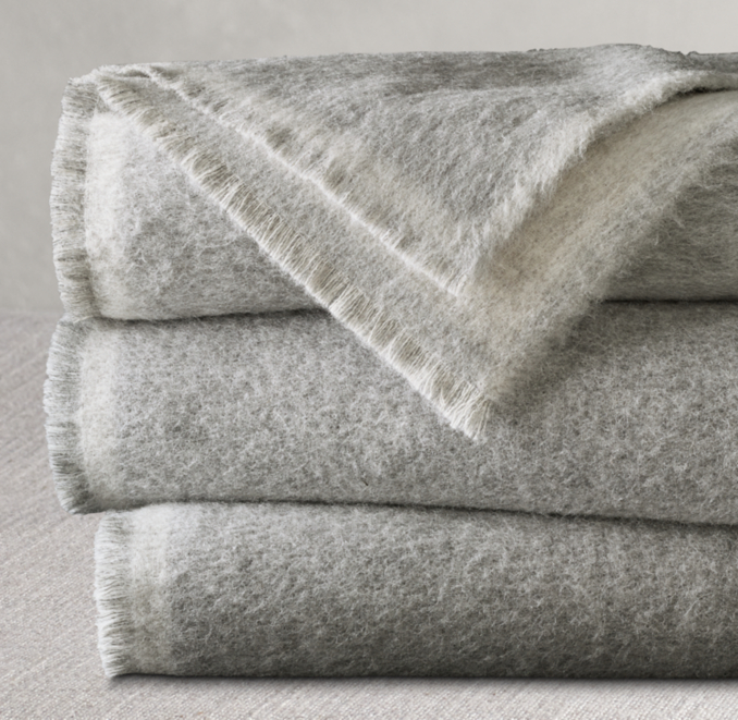 Heathered Baby Alpaca TwoTone Throw