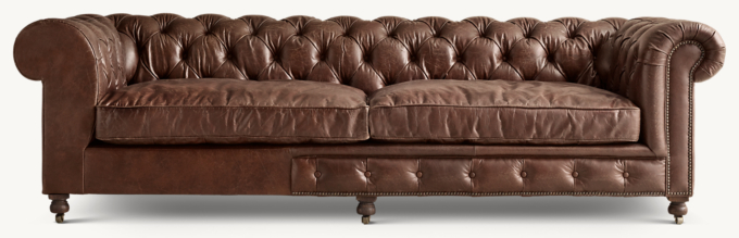 Kensington Leather Right Arm Return Sofa