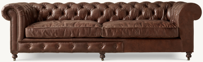 Kensington Leather Left-Arm Return Sofa | RH