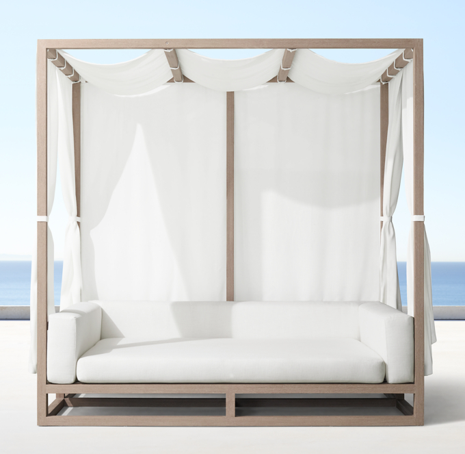 Aviara Teak Canopy Daybed Drapery