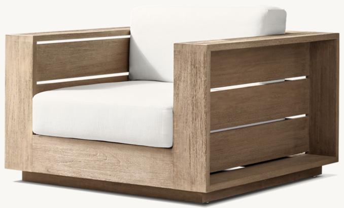 Three Quarter view of Massimo Lounge Chair Cushions 