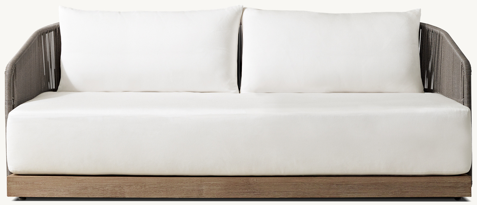 68&#34; Classic sofa shown in Graphite. Cushions (sold separately) shown in White Sunbrella&#174; Twill.