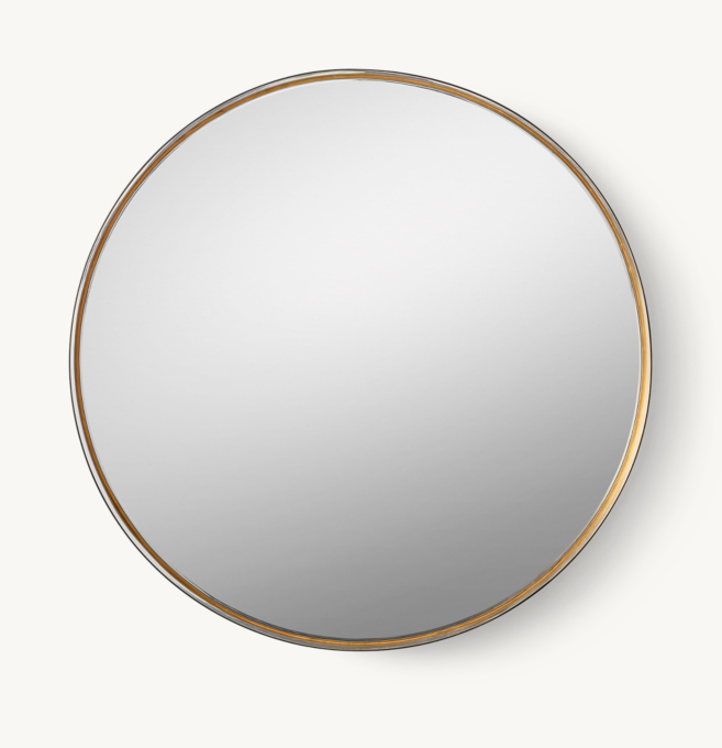 Varese Two-Toned Round Mirror
