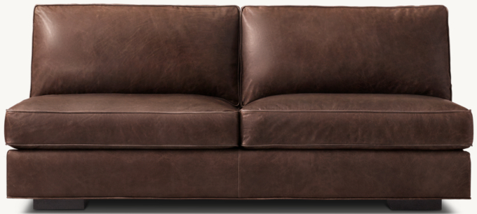 Maddox Leather Armless Sofa