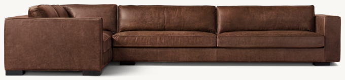 Maddox Leather Left-arm L-Sectional