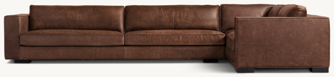 Maddox Leather Right-Arm L-Sectional