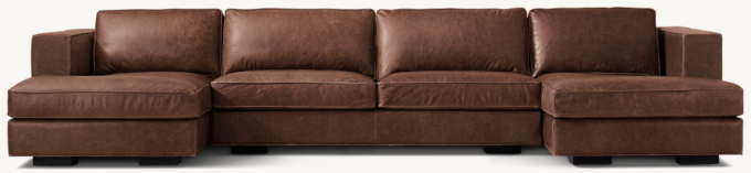 Maddox Leather U-Chaise Sectional