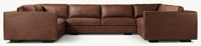 Maddox Leather U-Sofa Sectional