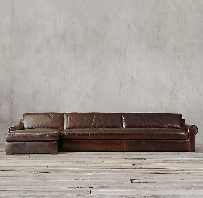 Lancaster Leather Sofa Chaise Sectional, Restoration Hardware Lancaster Leather Sofa Reviews
