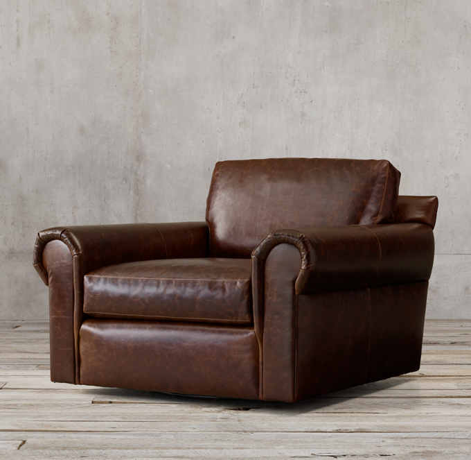 Lancaster Leather Swivel Chair
