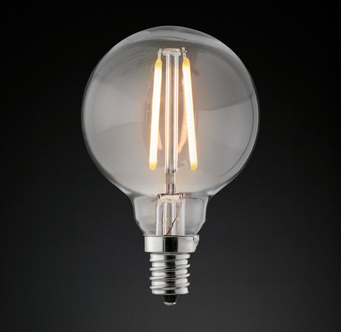 G16 Globe Candelabra Filament LED Bulb