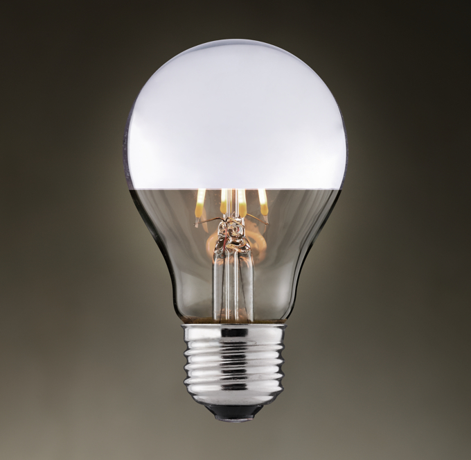 A19 Silver Tipped Filament LED Bulb