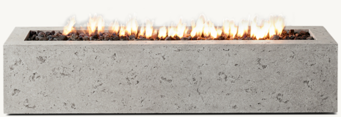 きわめて簡単である\r 工業風\r 台の上の鉢\r  レトロ クリエイティブ  芸術台 Ixtapa Rectangular Fire Table | RH