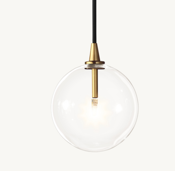 Restoration hardware glass globe mobile pendant sales