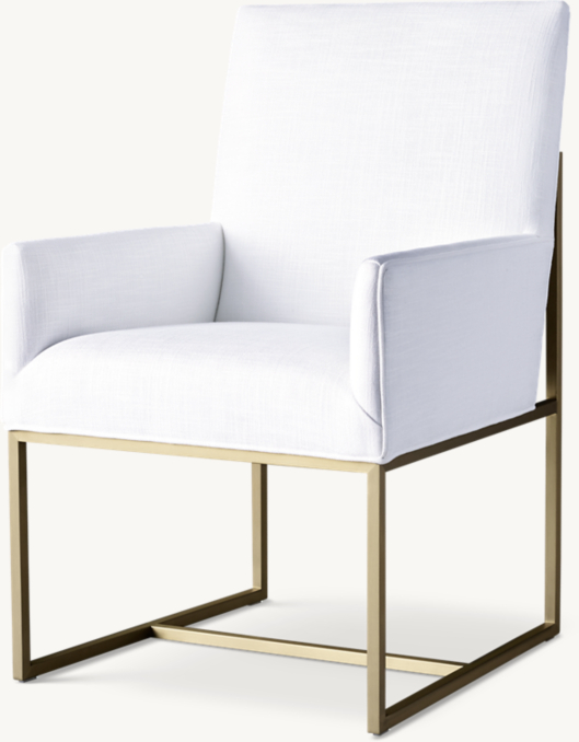Three Quarter view of Grant Fabric Dining Armchair 