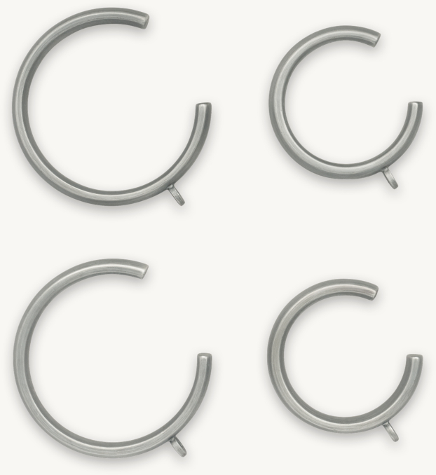 Front view of Estate C-Loop Drapery Rings (Set Of 7) 