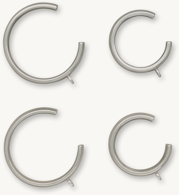 Front view of Estate C-Loop Drapery Rings (Set Of 7) 