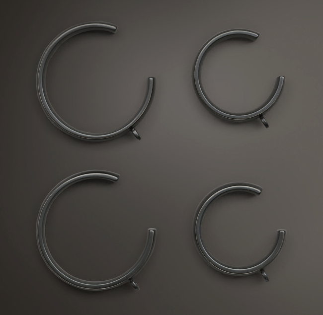 Estate C Loop Drapery Rings Set Of 7 Oil Rubbed Bronze