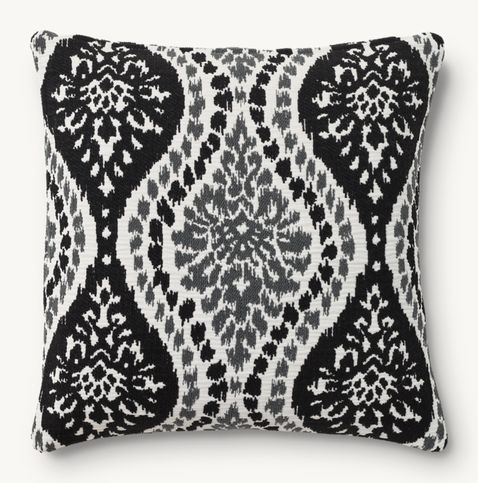 Overhead view of Cassis Mosaic Outdoor Pillow Cover - Square 
