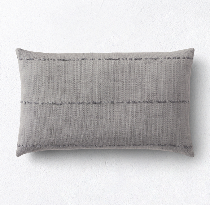 Sunbrella® African Mud Cloth Solid Lumbar Pillow Cover