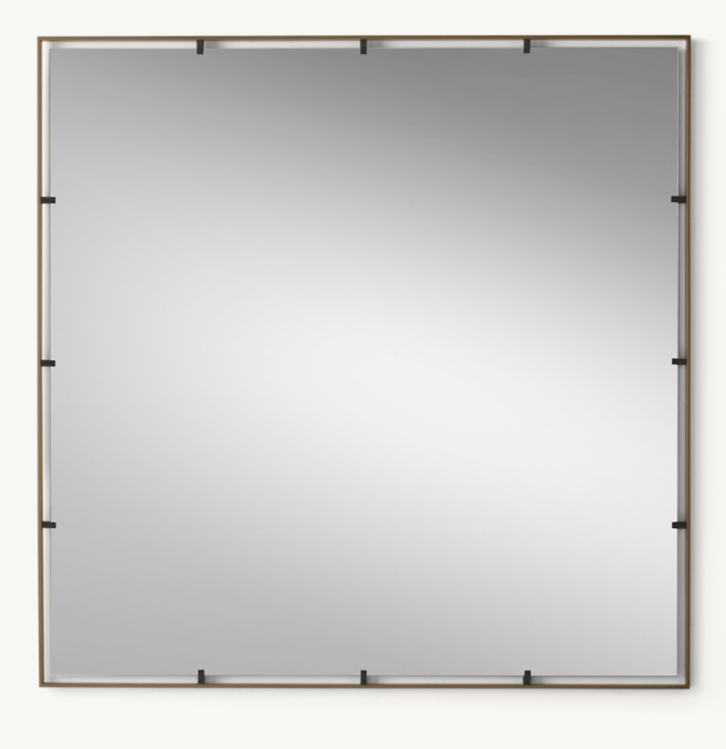 Front view of Niccolo Floating Square Mirror 