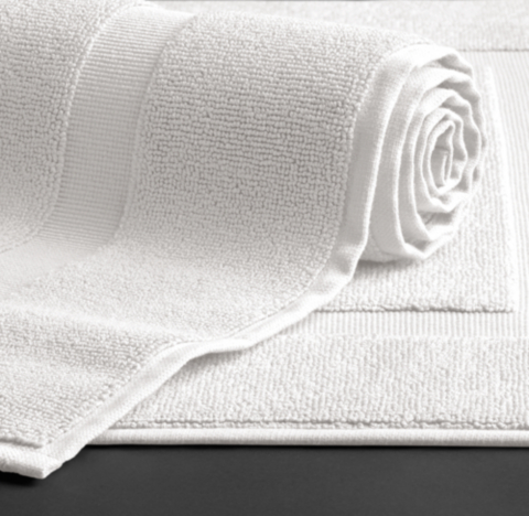 Restoration Hardware Paradigm 802 Turkish Cotton Hand Towels Navy Set of 2  NEW