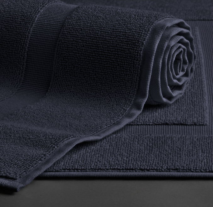802-Gram Turkish Cotton Bath Mat | RH - Indigo