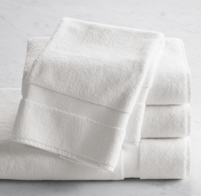 RESTORATION HARDWARE Paradigm 802 Turkish BATH SHEET - WHITE