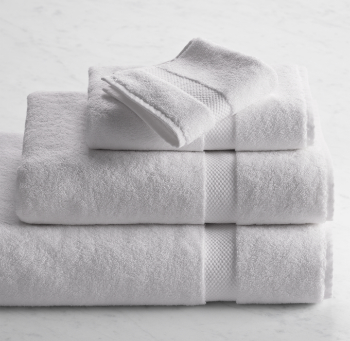 BNM Turkish Cotton Luxury Hotel 2 Piece Bath Towel Set, Tea Rose 