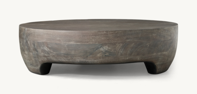 Front view of Suar Wood 48" Table 