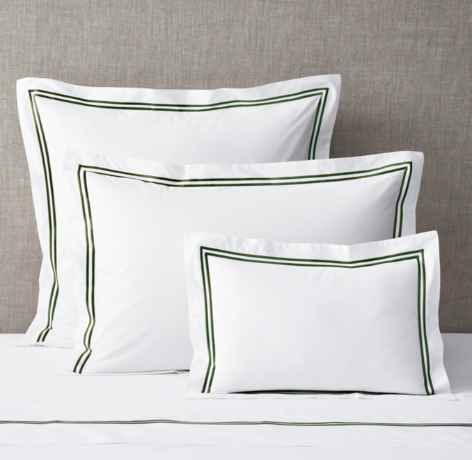 RH Hotel Satin Stitch Pillowcases