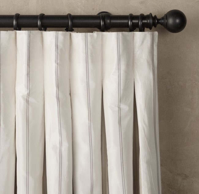Silk Taffeta Multistripe Drapery