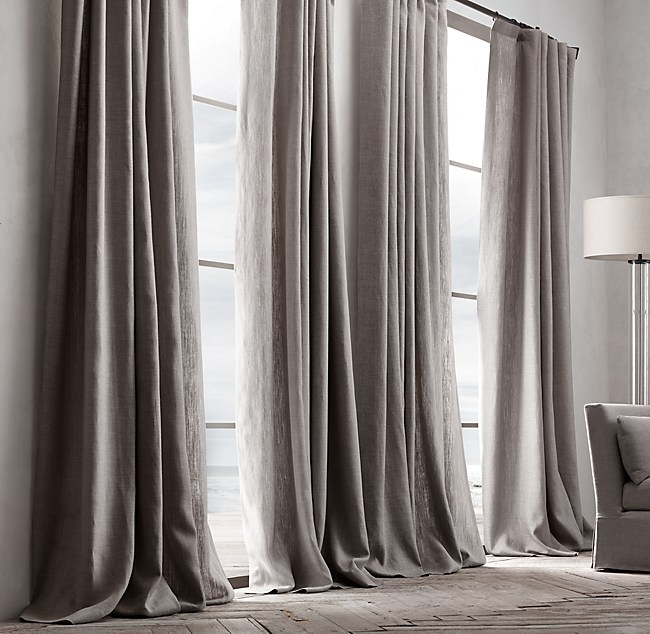 Belgian Textured Linen Dry, Restoration Hardware Curtains Linen