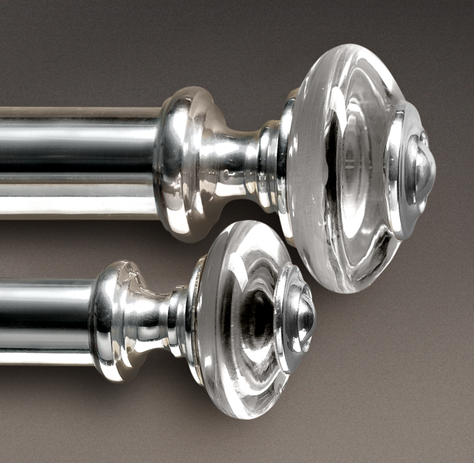 Estate Crystal Knob Finials (Set of 2)