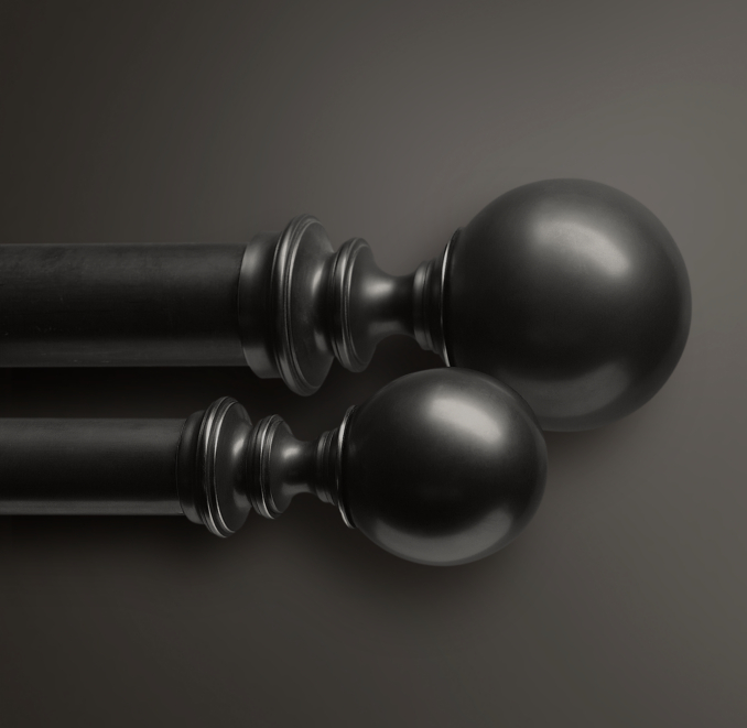 Estate Metal Ball Finials (Set of 2)