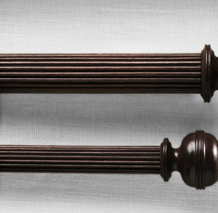 Solid Wood Rods Fluted | RH